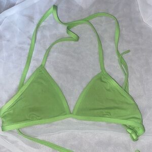 Vibrant Green Triangle Bikini Top